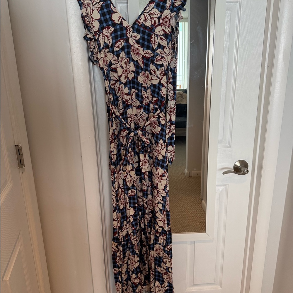 Scotch & Soda Floral Maxi Dress - Blue and Cream